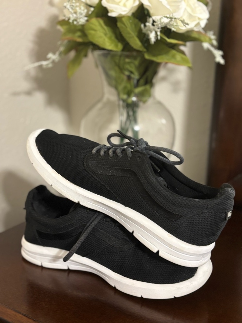 Vans Black and White Low-Top Sneakers